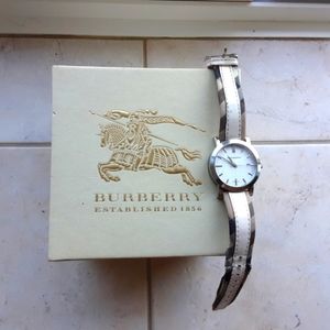 Burberry white watch
